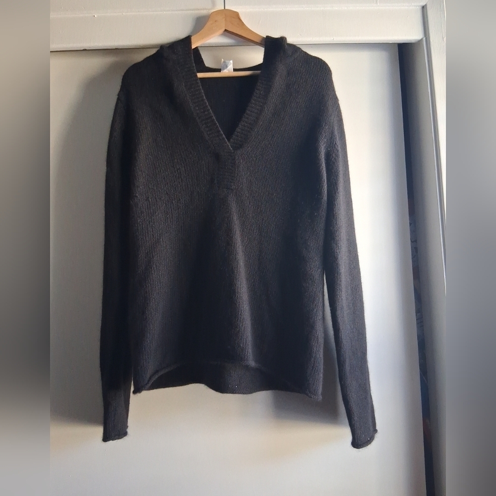 J.Crew Vintage Merino Wool Angora Cashmere Blend Hooded Sweater L